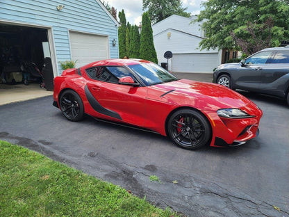 3D Carbon Door Trim Overlay / Garnish / Protector - 2020+ Supra - SFBA90EXDRTRM3DBK-  DRIVEN - 3