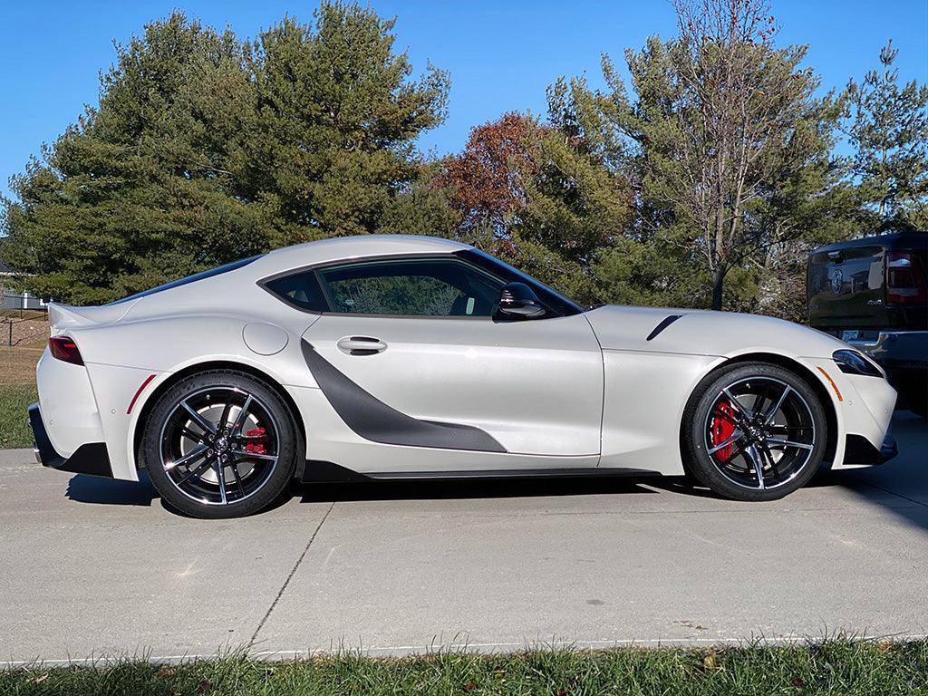 3D Carbon Door Trim Overlay / Garnish / Protector - 2020+ Supra - SFBA90EXDRTRM3DBK-  DRIVEN - 7