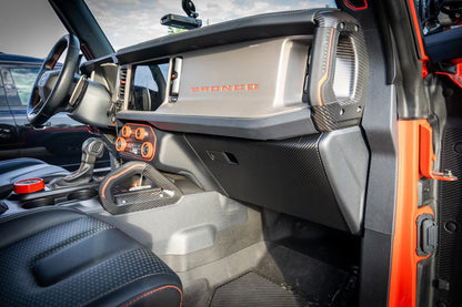 3D Carbon Glovebox Overlay Kit - 2021+ Bronco - 21BRNGLOVE-3DB-  DRIVEN - 2