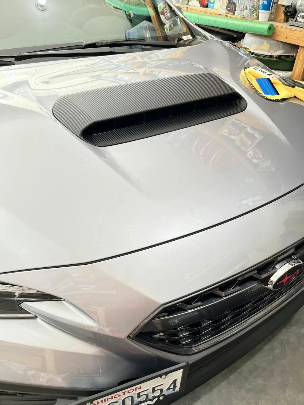 3D Carbon Hood Scoop Overlay - 2022+ Subaru WRX - 22WRXHDSCP-3DB-  DRIVEN - 5