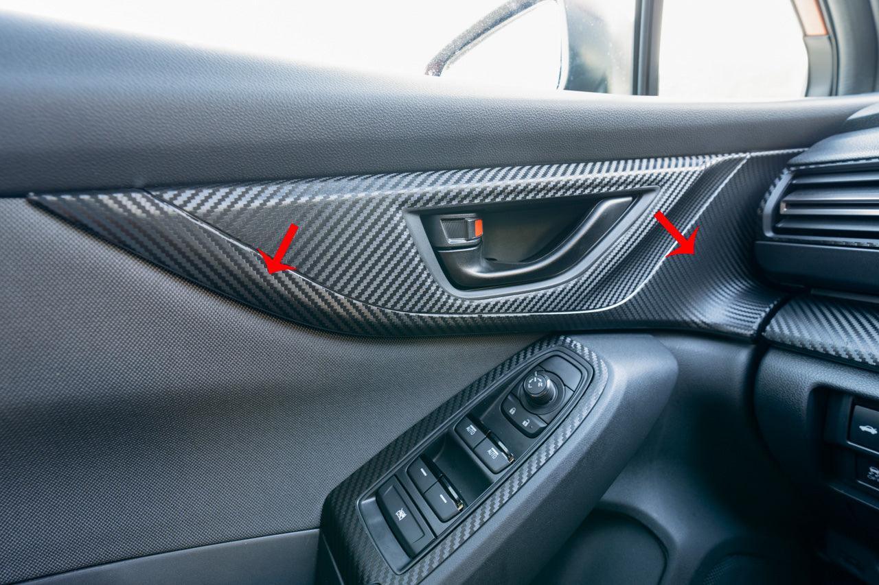 3D Carbon Interior Door Handle Trim Overlay Part 2 - 2022+ Subaru WRX - 22WRXINTDOORPT2-3DB-  DRIVEN - 1