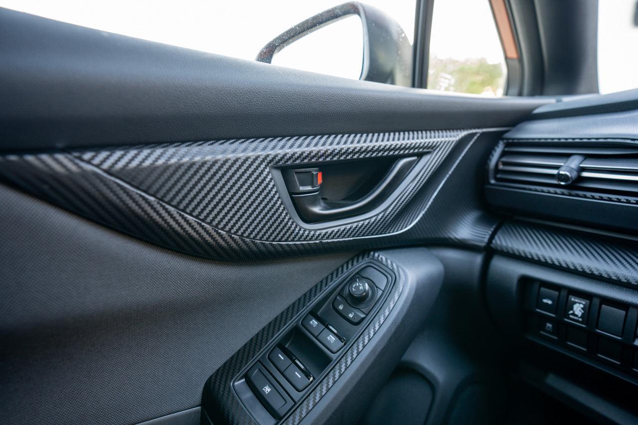 3D Carbon Interior Door Handle Trim Overlay Part 2 - 2022+ Subaru WRX - 22WRXINTDOORPT2-3DB-  DRIVEN - 3