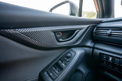 3D Carbon Interior Door Handle Trim Overlay Part 2 - 2022+ Subaru WRX - 22WRXINTDOORPT2-3DB-  DRIVEN - 3