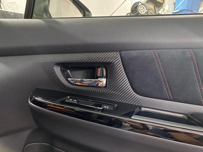 3D Carbon Interior Door Handle Trim Overlays - 2015-2021 WRX / STI - SFB15WRXIDHT3DBK-  DRIVEN - 8