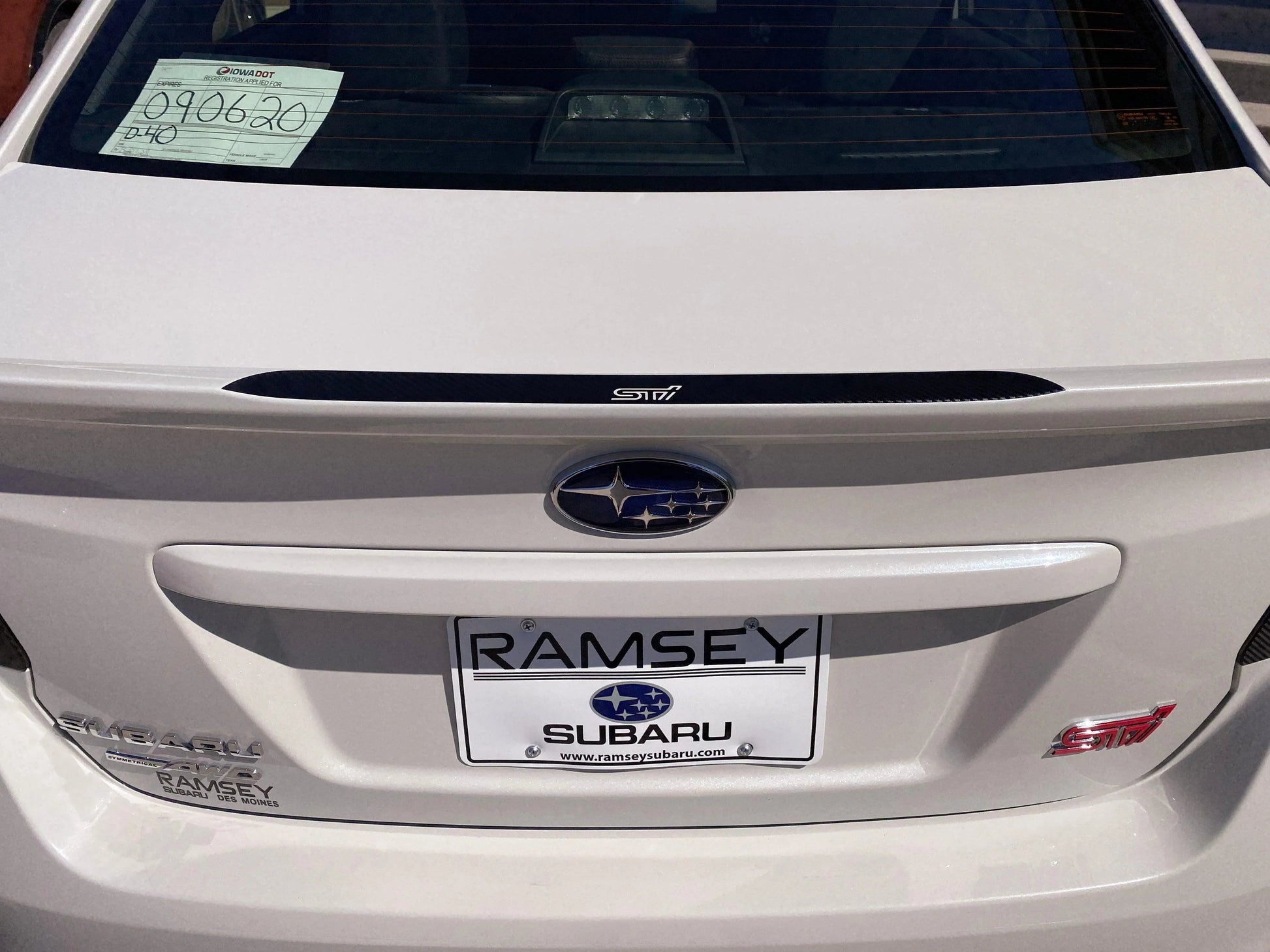 3D Carbon Low Profile OEM Spoiler Protector Accent with Logo - 2015-2021 WRX / STI - SFB15WRXLPS3DWRX-SFB15WRXLPS3DSTI-SFB15WRXLPS3DCLWRX-SFB15WRXLPS3D-SFB15WRXLPSEGB-  DRIVEN - 1