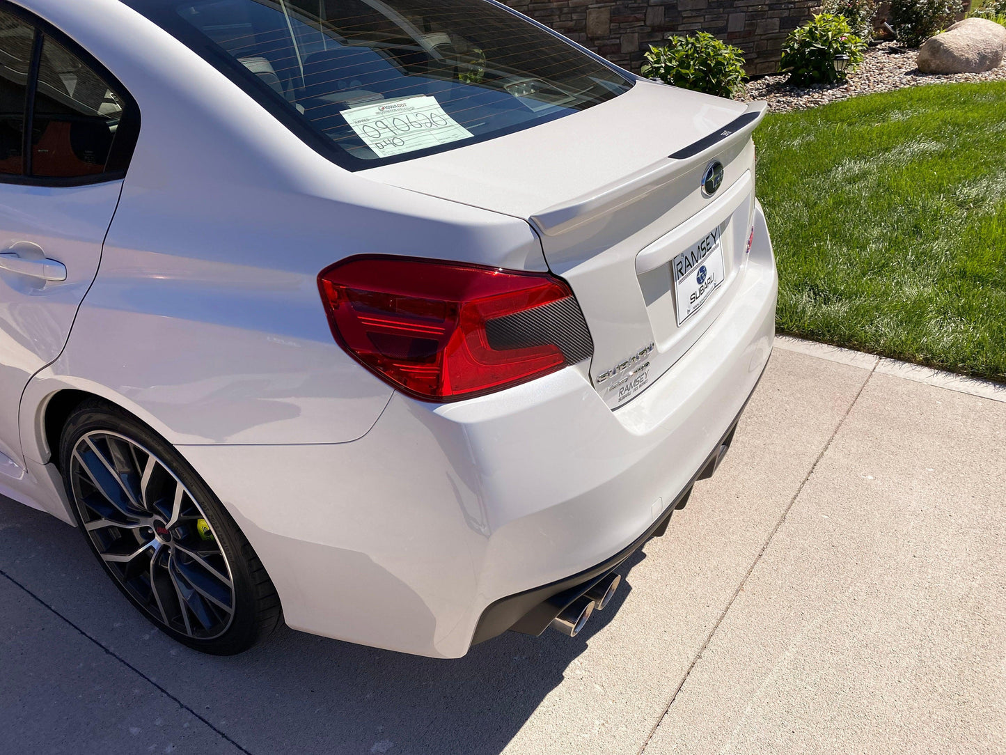 3D Carbon Low Profile OEM Spoiler Protector Accent with Logo - 2015-2021 WRX / STI - SFB15WRXLPS3DWRX-SFB15WRXLPS3DSTI-SFB15WRXLPS3DCLWRX-SFB15WRXLPS3D-SFB15WRXLPSEGB-  DRIVEN - 4