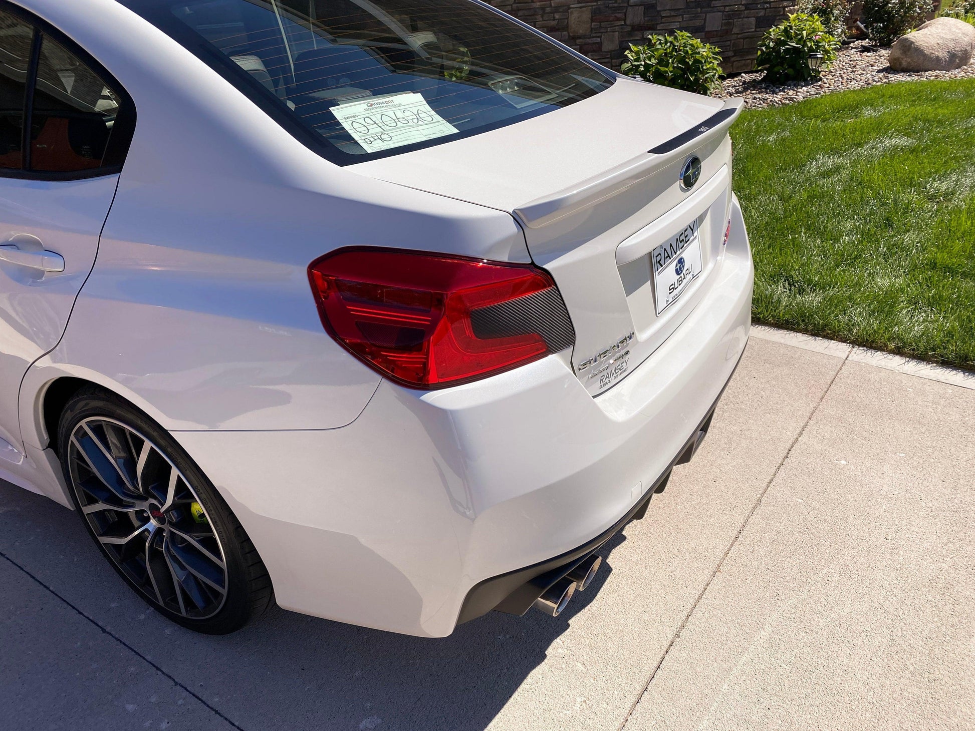 3D Carbon Low Profile OEM Spoiler Protector Accent with Logo - 2015-2021 WRX / STI - SFB15WRXLPS3DWRX-SFB15WRXLPS3DSTI-SFB15WRXLPS3DCLWRX-SFB15WRXLPS3D-SFB15WRXLPSEGB-  DRIVEN - 4