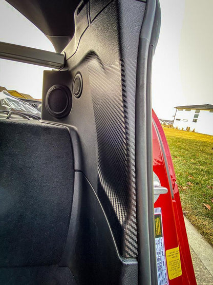 3D Carbon Seatbelt Buckle Panel Scuff Guard - 2020+ Supra - A90SBBP3DBK-  DRIVEN - 1