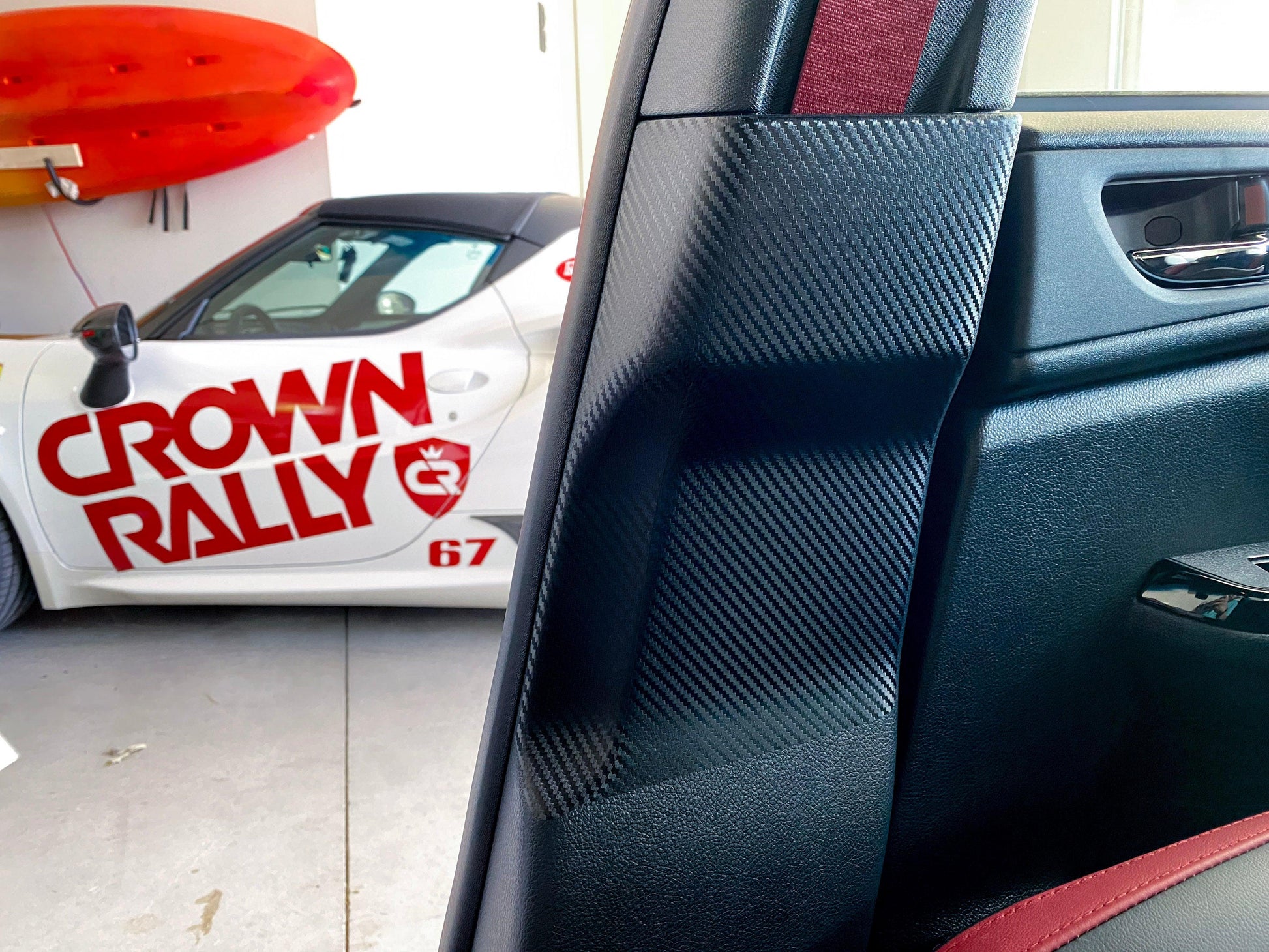 3D Carbon Seatbelt / Pillar Panel Protection Kit (Scuff Guard) - 2015-2021 WRX / STI - SFB15WRXSB3DBK-  DRIVEN - 3