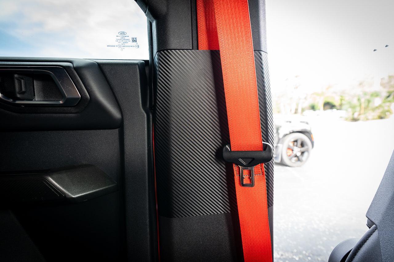 3D Carbon Seatbelt Trim Protector - 2021+ Bronco 4 Door - 21BRNSEATPRO-3DB-  DRIVEN - 2