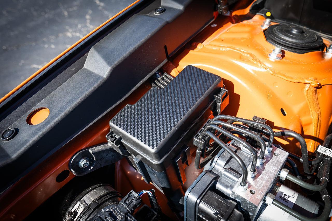 3D Carbon Secondary Fuse Box Cover Overlay fits 2022+ Subaru WRX - 22WRXSECFUSE2-3DB-  DRIVEN - 1