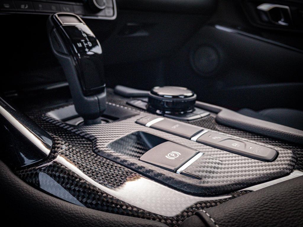 3D Carbon Shifter Trim Panel Overlay - 2020+ Supra - A90SHIFTER3DCF-  DRIVEN - 1