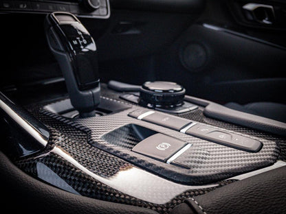 3D Carbon Shifter Trim Panel Overlay - 2020+ Supra - A90SHIFTER3DCF-  DRIVEN - 1