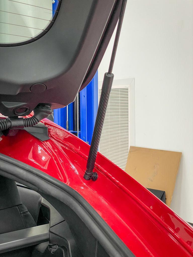 3D Carbon Trunk Hatch Strut Overlays - 2020+ Supra - A90TS3D-  DRIVEN - 1