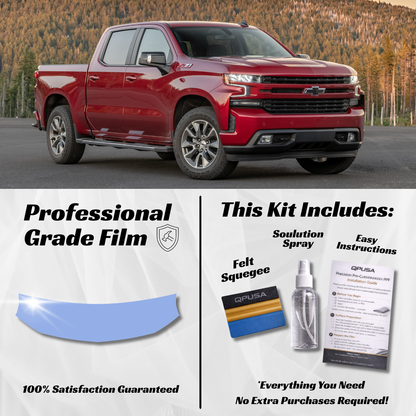 Chevrolet Silverado 1500 (2019-2022) Partial Hood PPF Protection Kit - Pre-Cut - sku-51595364499588-  DRIVEN - 1