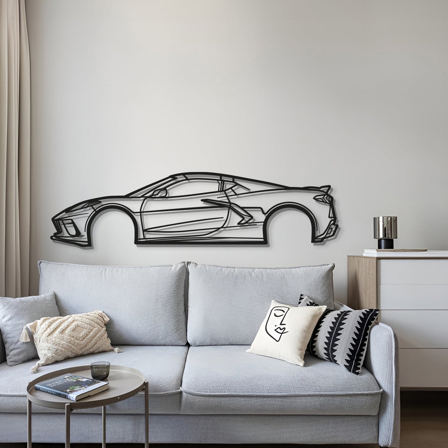 2023 Corvette C8 Metal Car Wall Art - MT0824 - MT0824B49L-  DRIVEN - 4