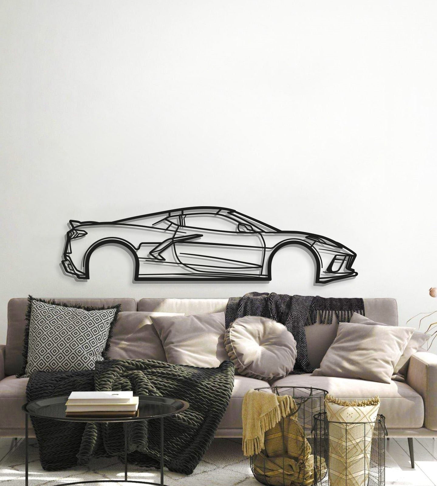2023 Corvette C8 Metal Car Wall Art - MT0824 - MT0824B49L-  DRIVEN - 6