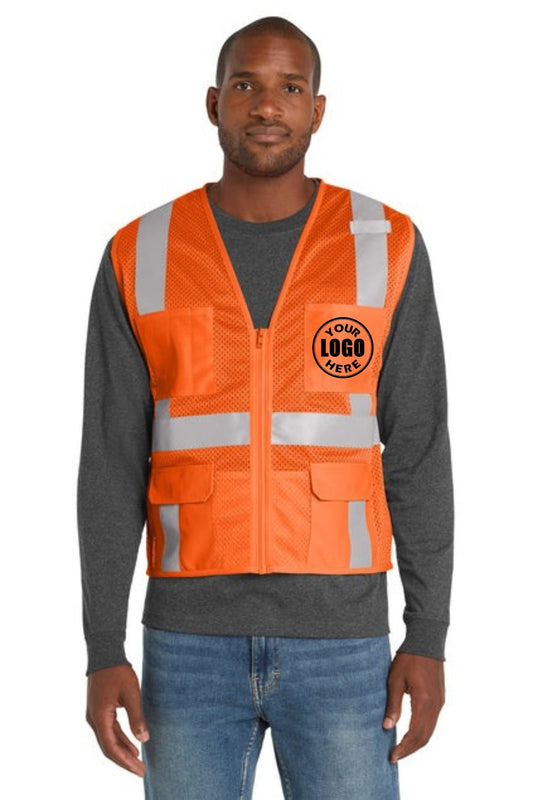 CORNERSTONE® | Customized Safety Vest | CSV104 Hi-Vis - ANSI Class 2 - CSV104-CSV105-CSV106-CSV107-CSV108-  DRIVEN - 1