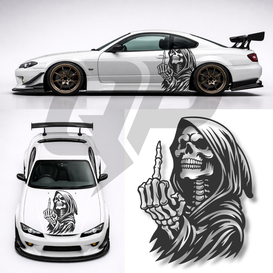 45" Universal Grim Reaper Decal - Racing JDM Hood Graphics Kit - sku-51508361363588-sku-51508361396356-sku-51508361429124-sku-51508361461892-sku-51508361494660-  DRIVEN - 1