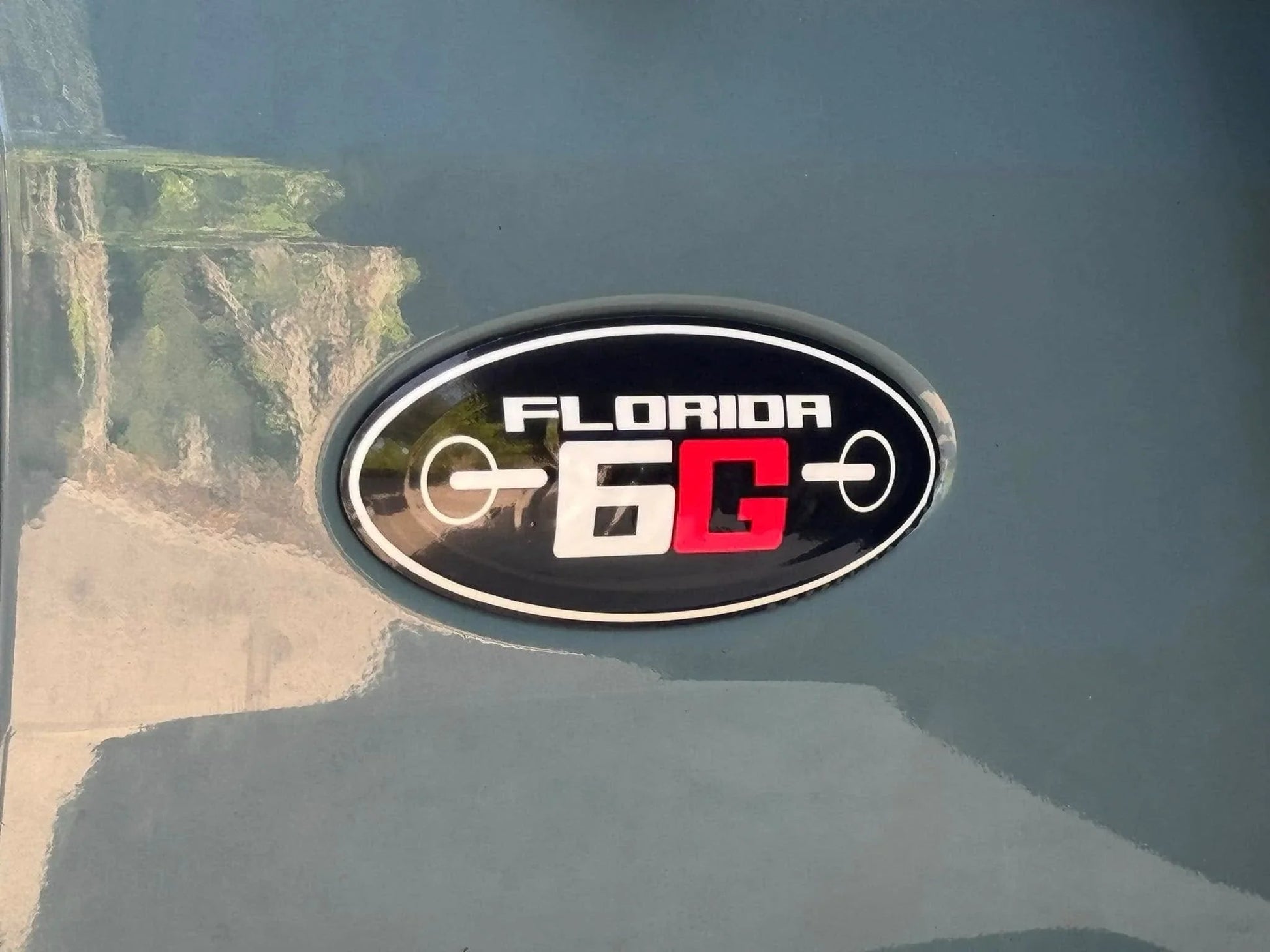 Florida FL6G Club Sticker for Rear Emblem Oval - 2021-2024 Bronco / Bronco Sport - 21BRONCFL6G-  DRIVEN - 1