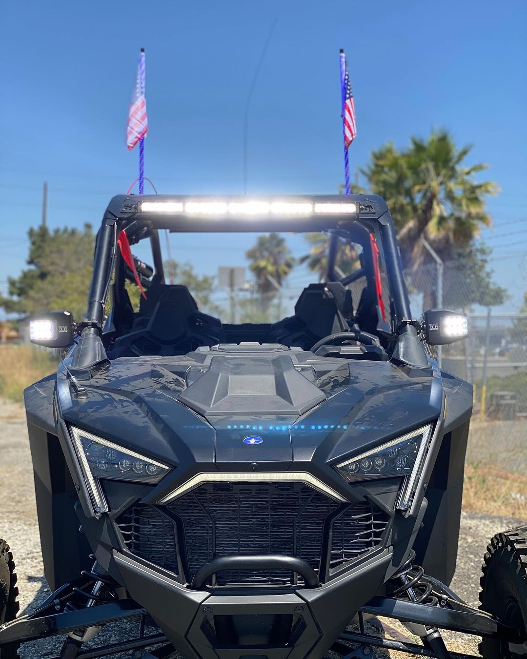 Polaris Pro R RZR 30" Roof Mounts For Light Bar or MPM Mount - sku-42272800702622-  DRIVEN - 3