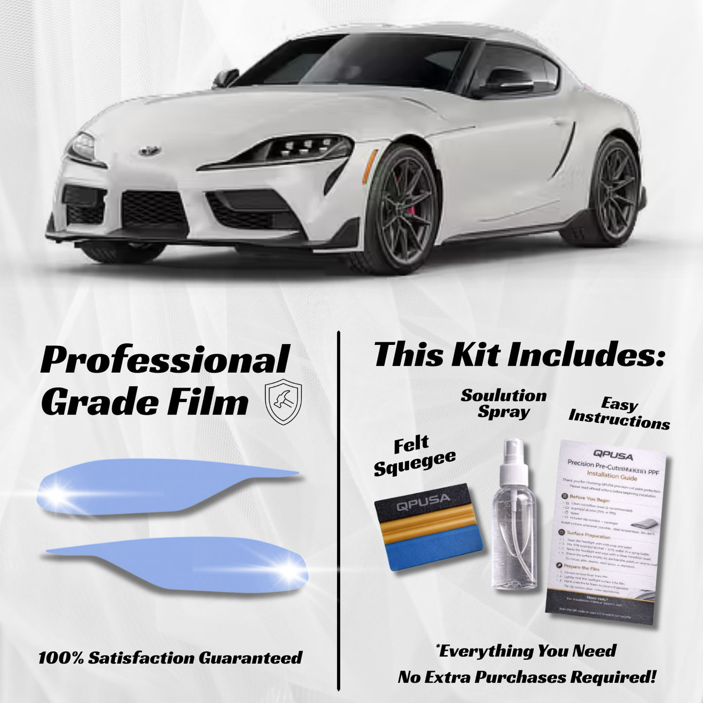 Toyota GR Supra (2020-2026) Headlight PPF Protection Kit - Pre-Cut - sku-51602615435396-  DRIVEN - 1
