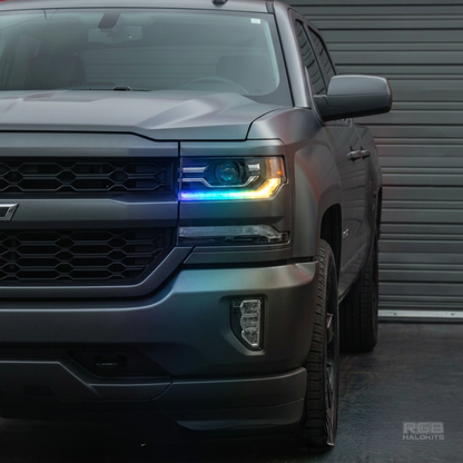 Chevrolet Silverado Multicolor Flow Series DRL Boards (2016-2018) - E5 | A20 | P2   - BX1-  DRIVEN - 7