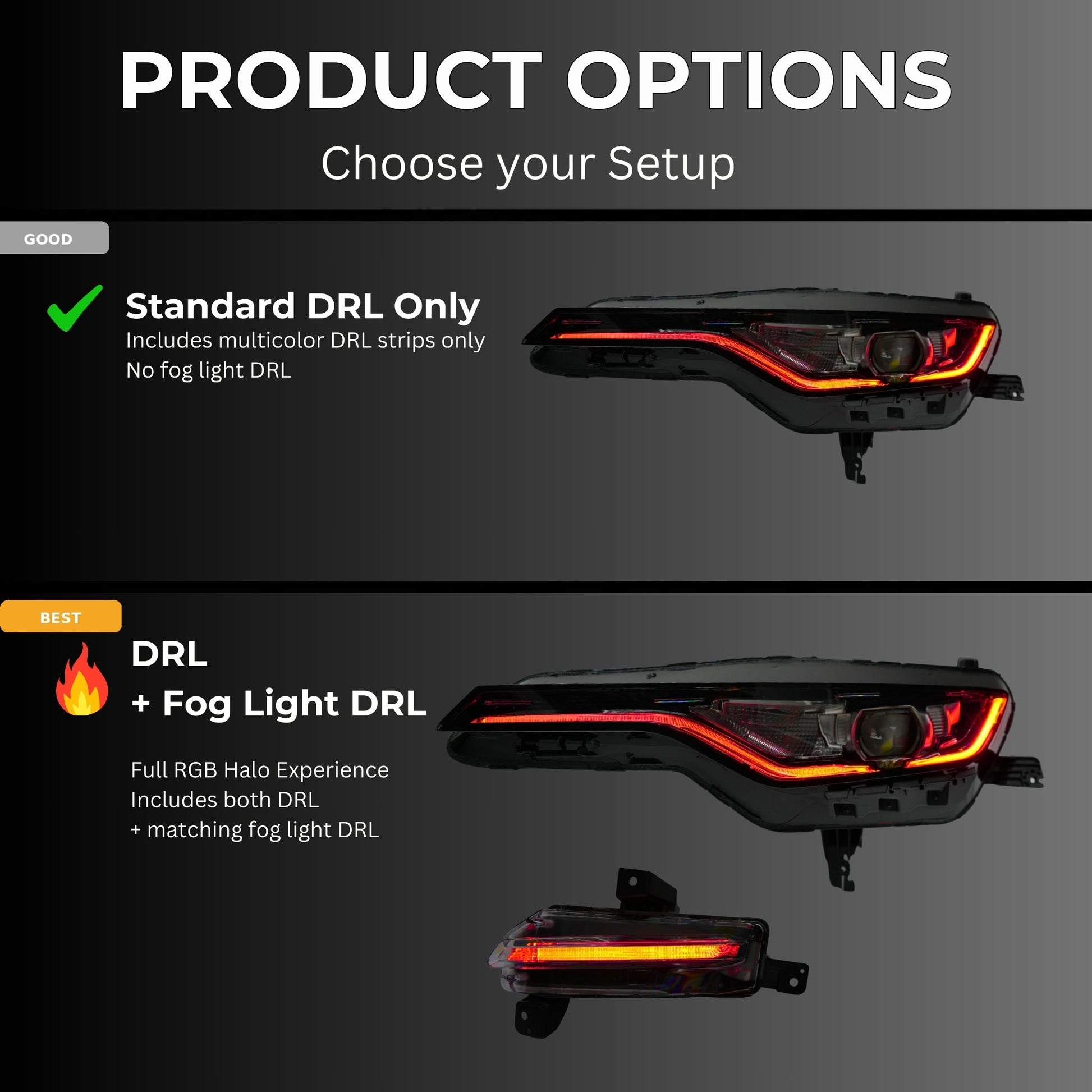 Chevrolet Camaro RS/SS RGBWA DRL Boards (2019-2024) - F11 | A12 | P2   - BX1-F11 | F12 | A12 | P2   - BX3-F11 | E1 | A12 | P2   - BX3-F11 | F12 | E1 | A12 | P2   - BX4-  DRIVEN - 12