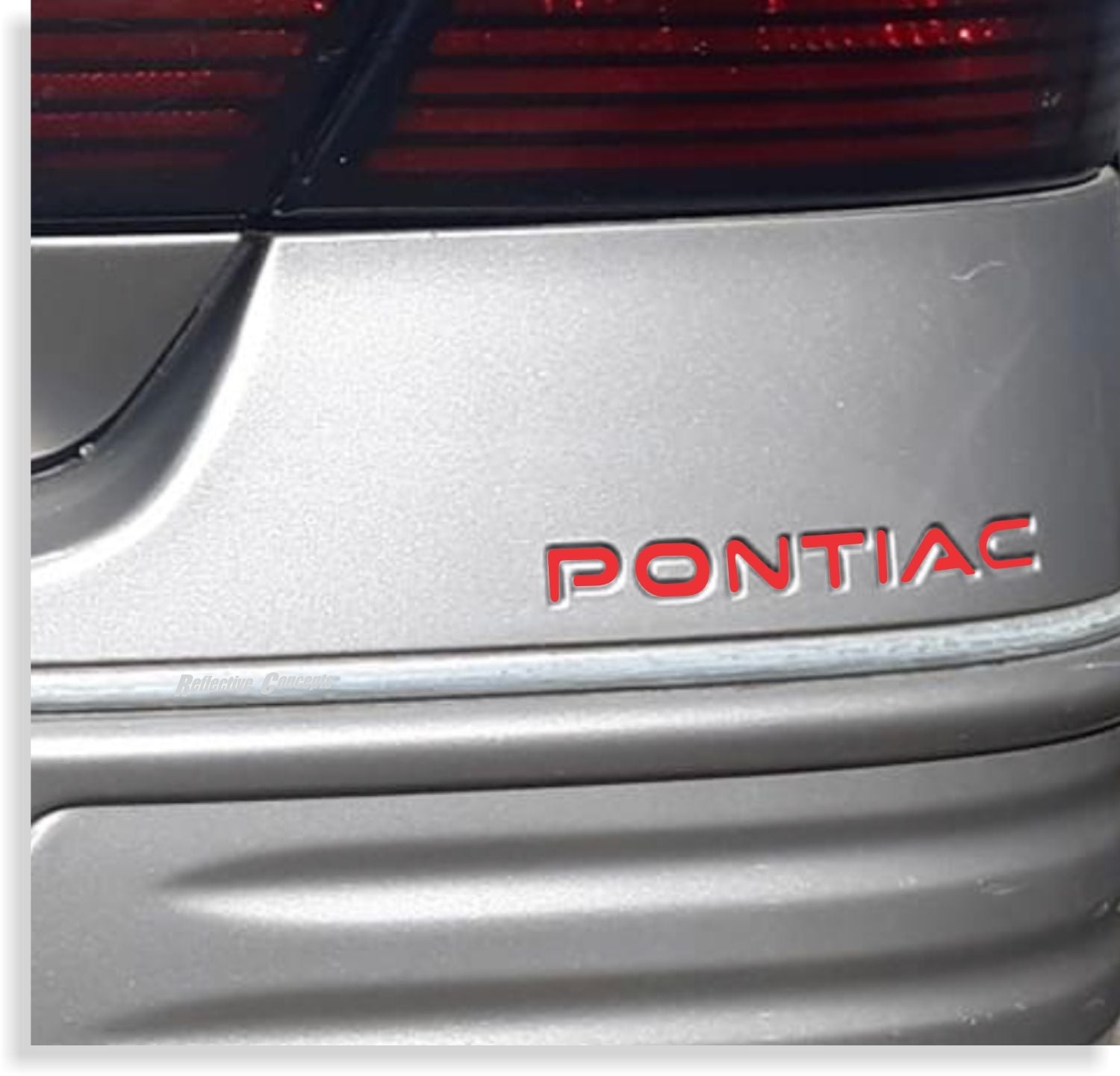 Rear Bumper PONTIAC Lettering Inlay Decal - 00-03 Bonneville - PO:BO:PONTIAC-R-01-PO:BO:PONTIAC-R-02-PO:BO:PONTIAC-R-03-PO:BO:PONTIAC-R-04-PO:BO:PONTIAC-R-05-  DRIVEN - 6