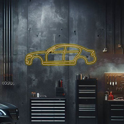 E90 Metal Neon Car Wall Art - MTN0017 - MTN0017W99L-MTN0017W120L-MTN0017W140L-MTN0017R99L-MTN0017R120L-  DRIVEN - 3