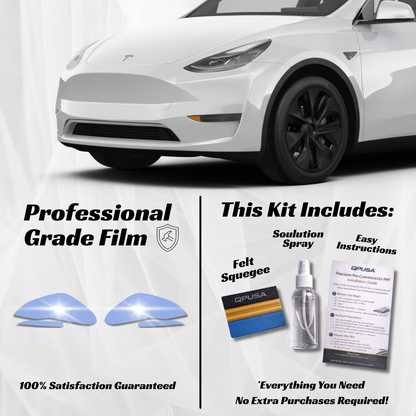 Tesla Model Y Headlight PPF Protection Kit (2020-2025) - sku-51569900585092-  DRIVEN - 1