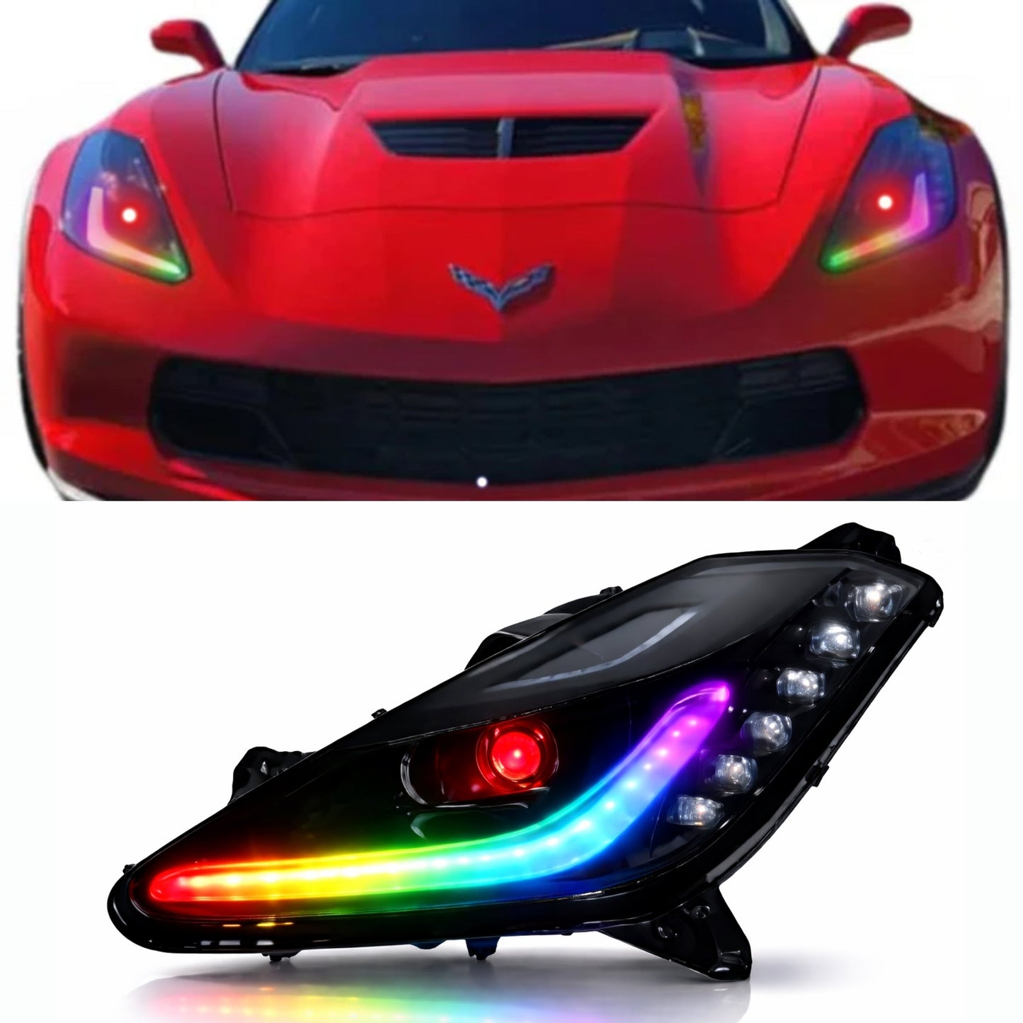 Chevrolet Corvette Multicolor DRL Boards (2014-2019) - E13| A11 | P2   - BX5-E13 | E1 | A11 | P2   - BX6-E14 | A20 | P2   - BX5-E14 | E1 | A11 | A20 | P2   - BX6-  DRIVEN - 5