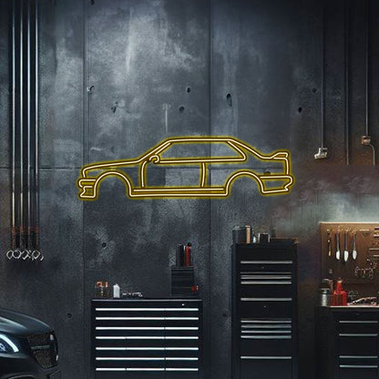 E30 Metal Neon Car Wall Art - MTN0013 - MTN0013W99L-MTN0013W120L-MTN0013W140L-MTN0013R99L-MTN0013R120L-  DRIVEN - 3