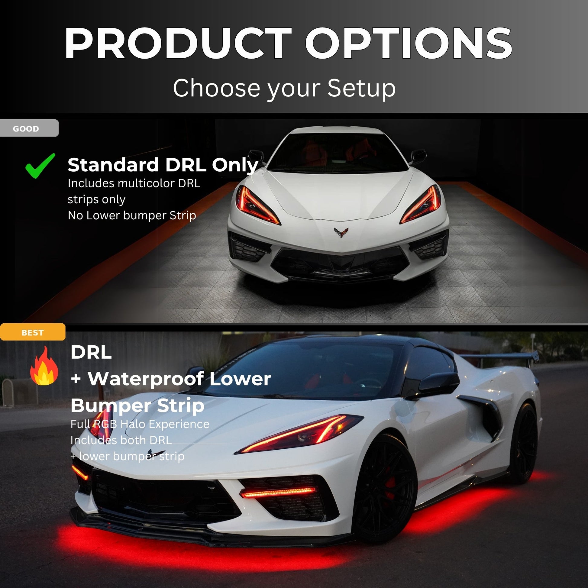 Chevrolet Corvette C8 RGBW+A DRL Boards (2020-2025) - E22 | A12 | P2   - BX1-E22 | E23 | A12 | P2   - BX12-  DRIVEN - 4