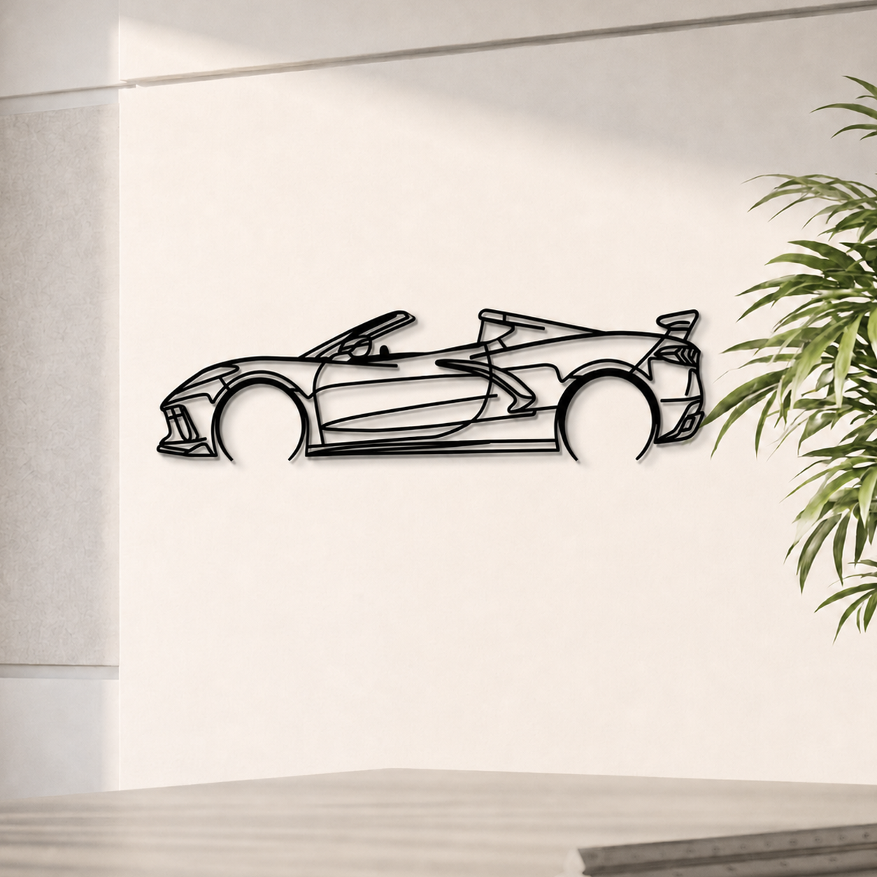 Corvette C8 Detailed Metal Car Wall Art - MT0922 - MT0922B49L-  DRIVEN - 2