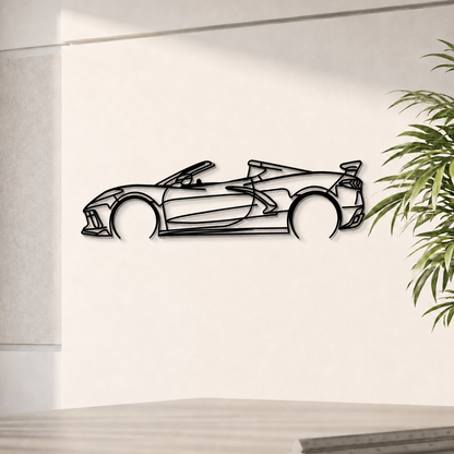 Corvette C8 Detailed Metal Car Wall Art - MT0922 - MT0922B49L-  DRIVEN - 2
