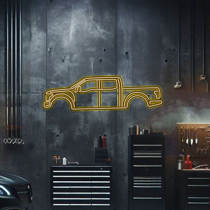 F-150 Raptor Metal Neon Car Wall Art - MTN0029 - MTN0029W99L-MTN0029W120L-MTN0029W140L-MTN0029R99L-MTN0029R120L-  DRIVEN - 3