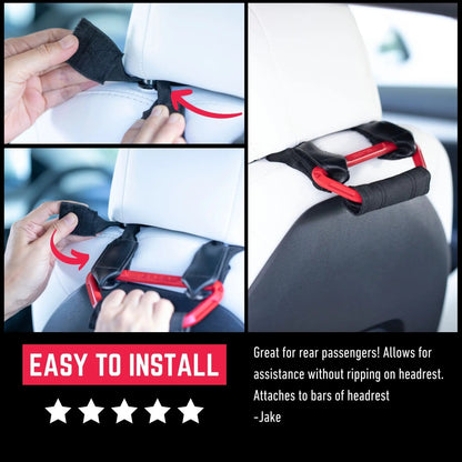 Back Grip PRO Headrest Handles for TESLA S/ 3/ Y - BGX-P2-SG-BGX-P2-BLK-BGX-P2-RED-BGX-P2-WHITE-BGX-P2-BLU-  DRIVEN - 5