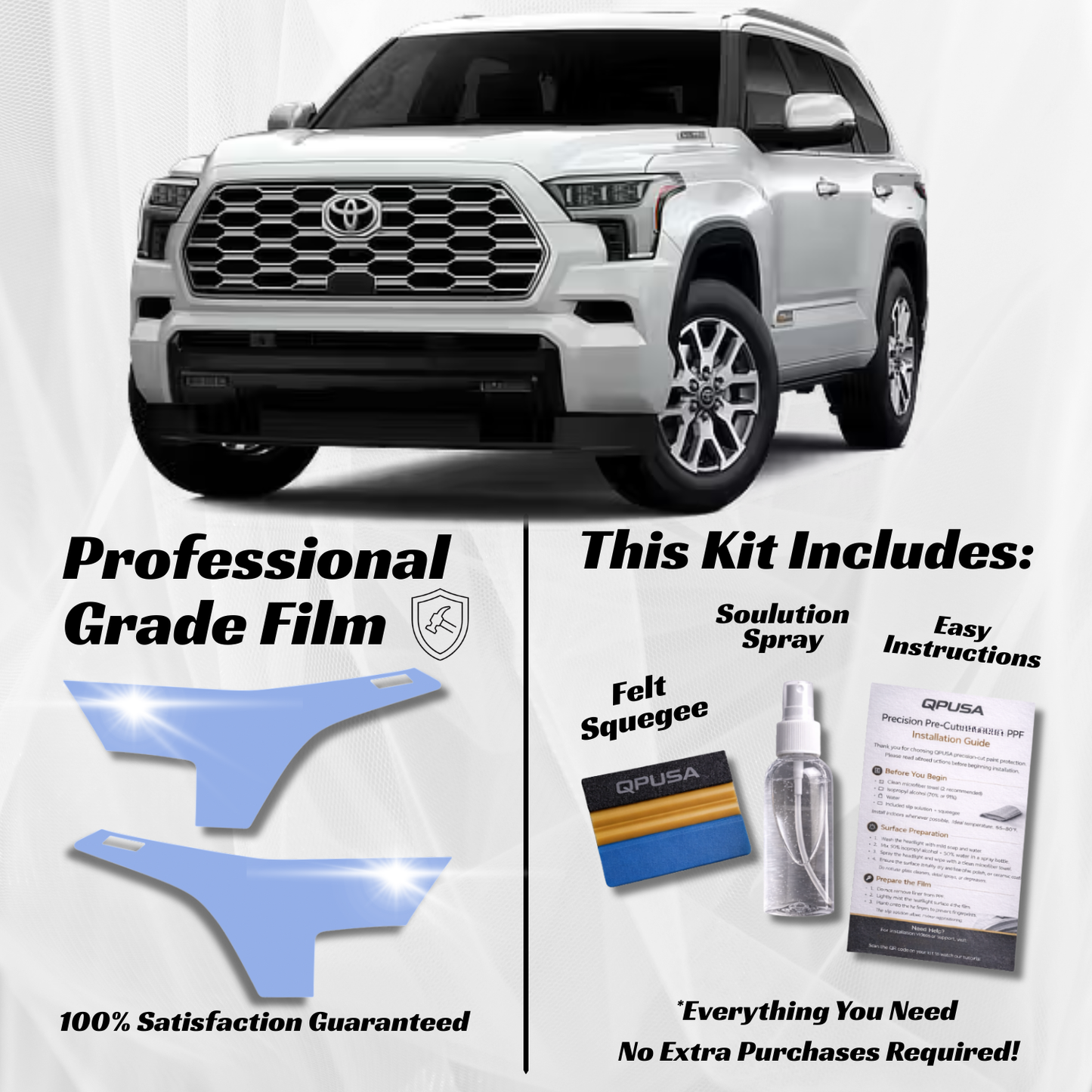 Toyota Sequoia (2023-2026) Headlight PPF Protection Kit - Pre-Cut - sku-51602617761924-  DRIVEN - 1
