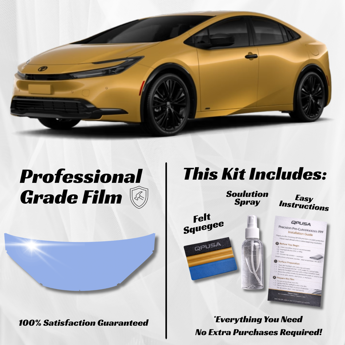 Toyota Prius (2023-2026) Partial Hood PPF Protection Kit - Pre-Cut - sku-51602619629700-  DRIVEN - 1