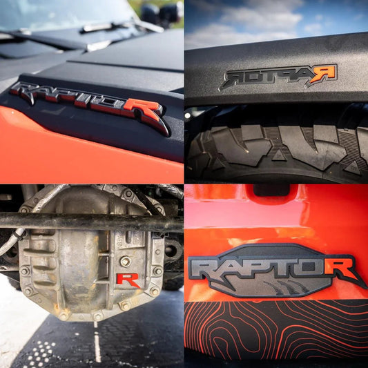 Acrylic R Inlay Kit - 2022+ Bronco Raptor - 21BRNRPTKIT-CODE-21BRNRPTKIT-RD-21BRNRPTKIT-WH-21BRNRPTKIT-BK-  DRIVEN - 1