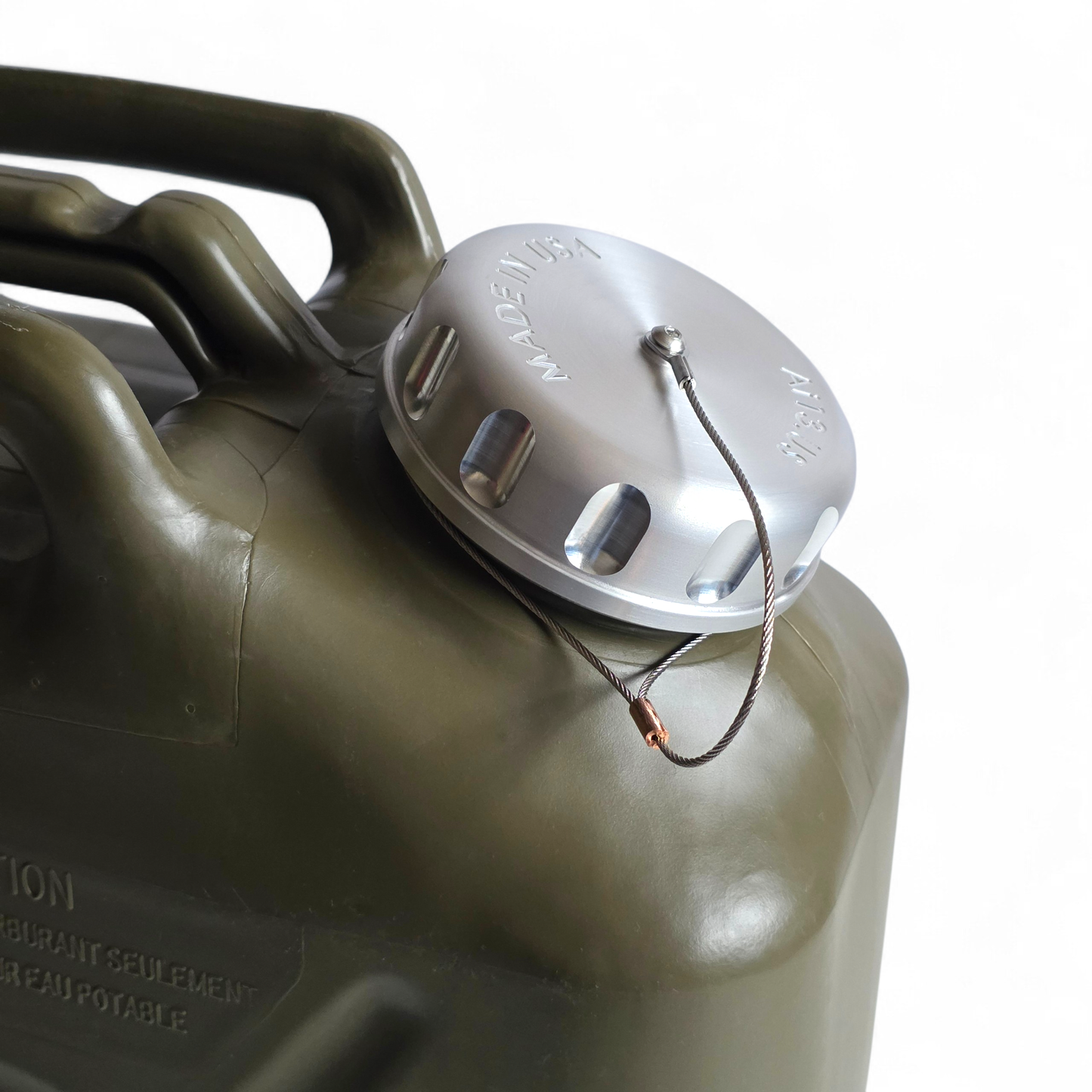 Billet 20-Liter Military Fuel Cap - ACC-20L-MILITARY-CAP-  DRIVEN - 4