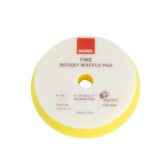 Rupes Rotary Fine Waffle Foam Pad (Yellow) - 9.WF150M-  DRIVEN - 2