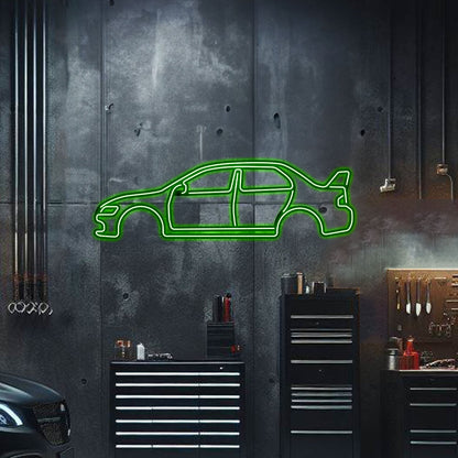 Lancer Evo IX Metal Neon Car Wall Art - MTN0034 - MTN0034W99L-MTN0034W120L-MTN0034W140L-MTN0034R99L-MTN0034R120L-  DRIVEN - 3