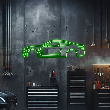 M4 Metal Neon Car Wall Art - MTN0019 - MTN0019W99L-MTN0019W120L-MTN0019W140L-MTN0019R99L-MTN0019R120L-  DRIVEN - 4
