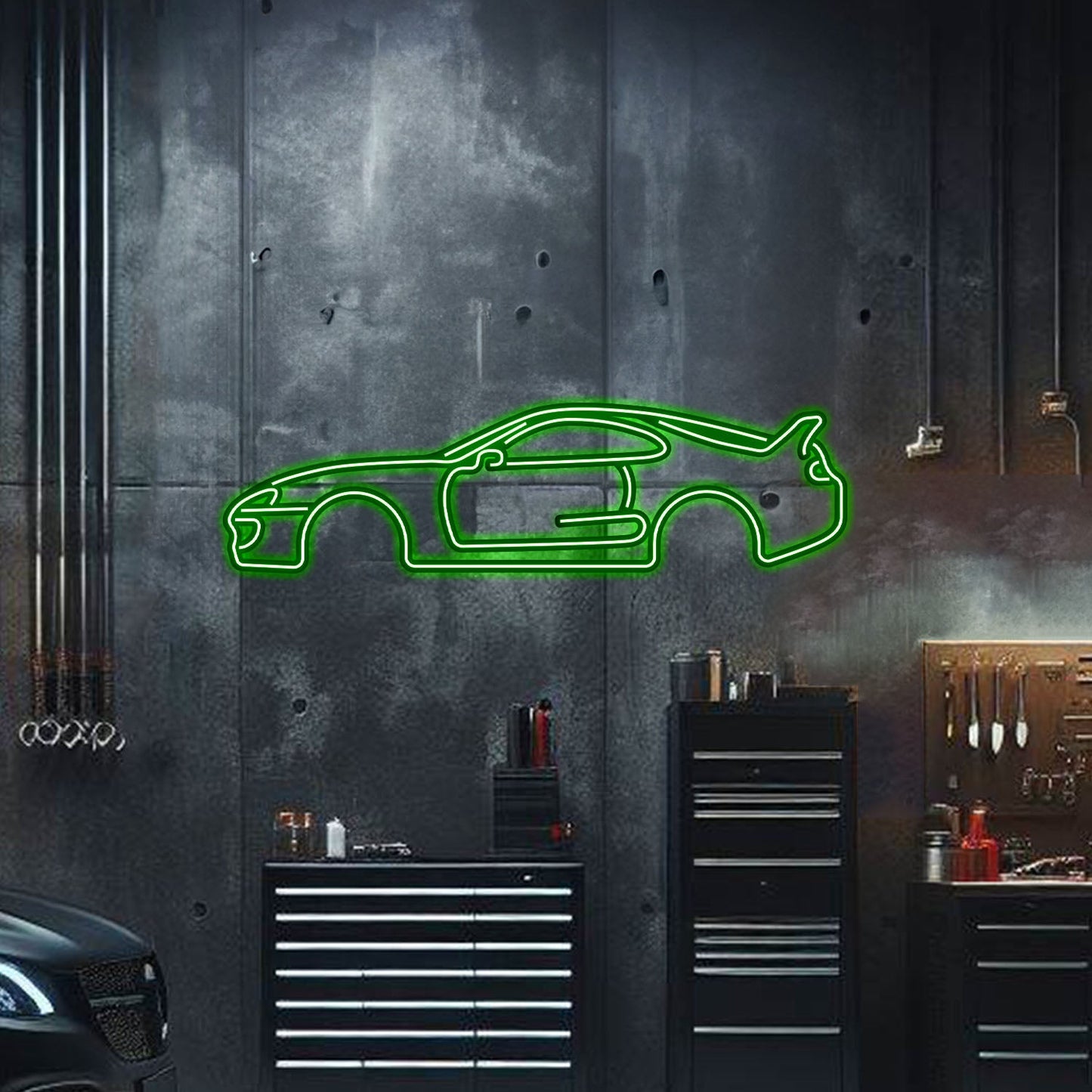 Supra MK4 Metal Neon Car Wall Art - MTN0046 - MTN0046W99L-MTN0046W120L-MTN0046W140L-MTN0046R99L-MTN0046R120L-  DRIVEN - 4