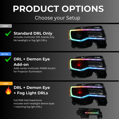 Jeep Grand Cherokee Multicolor DRL Boards (2014-2021) - F23 | A20 | P2   - BX1-F23 | F22 | A20 | P2   - BX4-F23 | E1 | A20 | A11 | P2   - BX4-F20 | E1 | A12 | P2   - BX4-F20 | A12 | P2   - BX1-  DRIVEN - 27