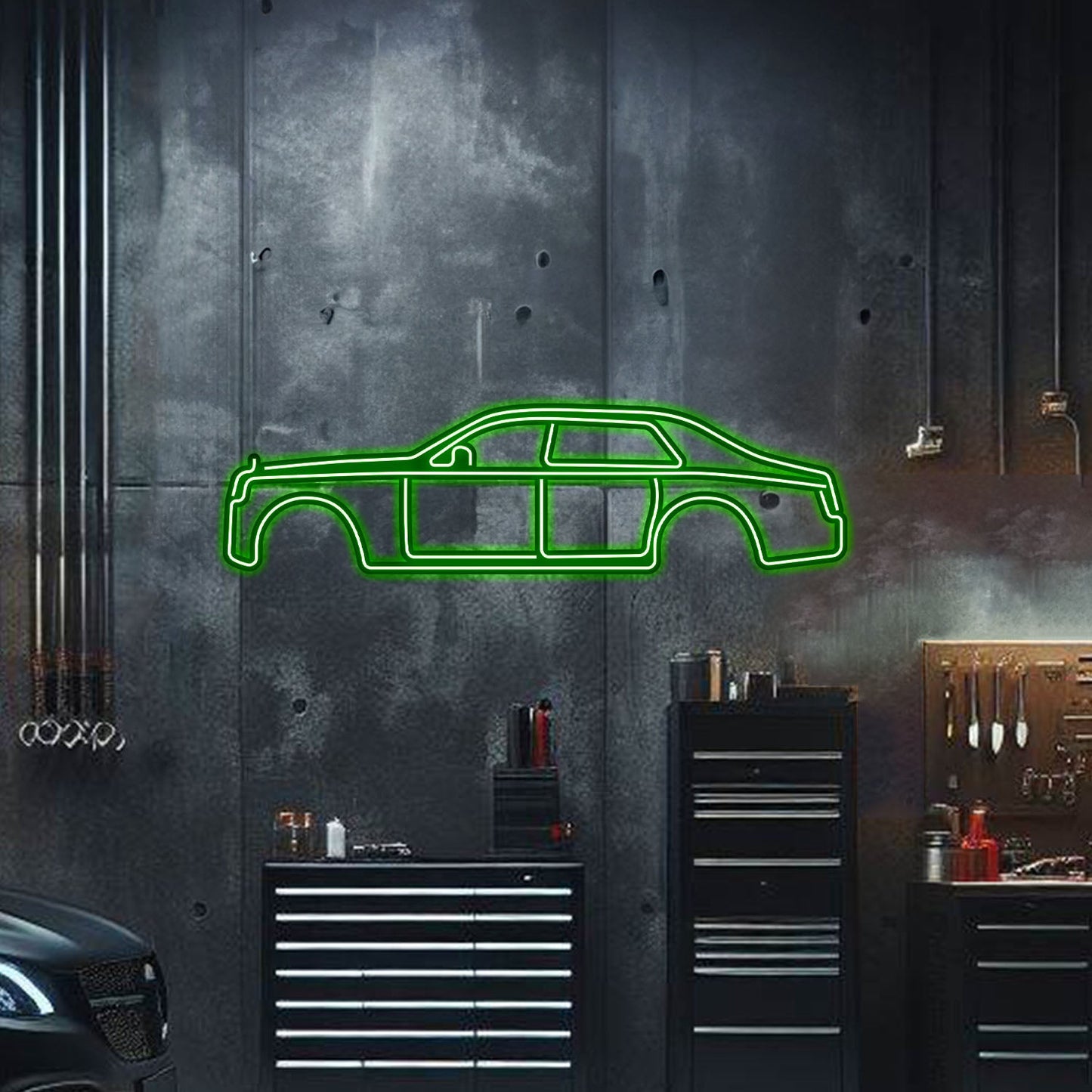 Phantom Metal Neon Car Wall Art - MTN0044 - MTN0044W99L-MTN0044W120L-MTN0044W140L-MTN0044R99L-MTN0044R120L-  DRIVEN - 4