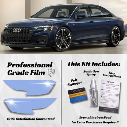 Audi A8 (2022-2026) Headlight PPF Protection Kit - Pre-Cut - sku-51605692252292-  DRIVEN - 1