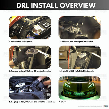 Chevrolet Corvette C8 RGBW+A DRL Boards (2020-2026) - E22 | A12 | P2   - BX1-  DRIVEN - 7